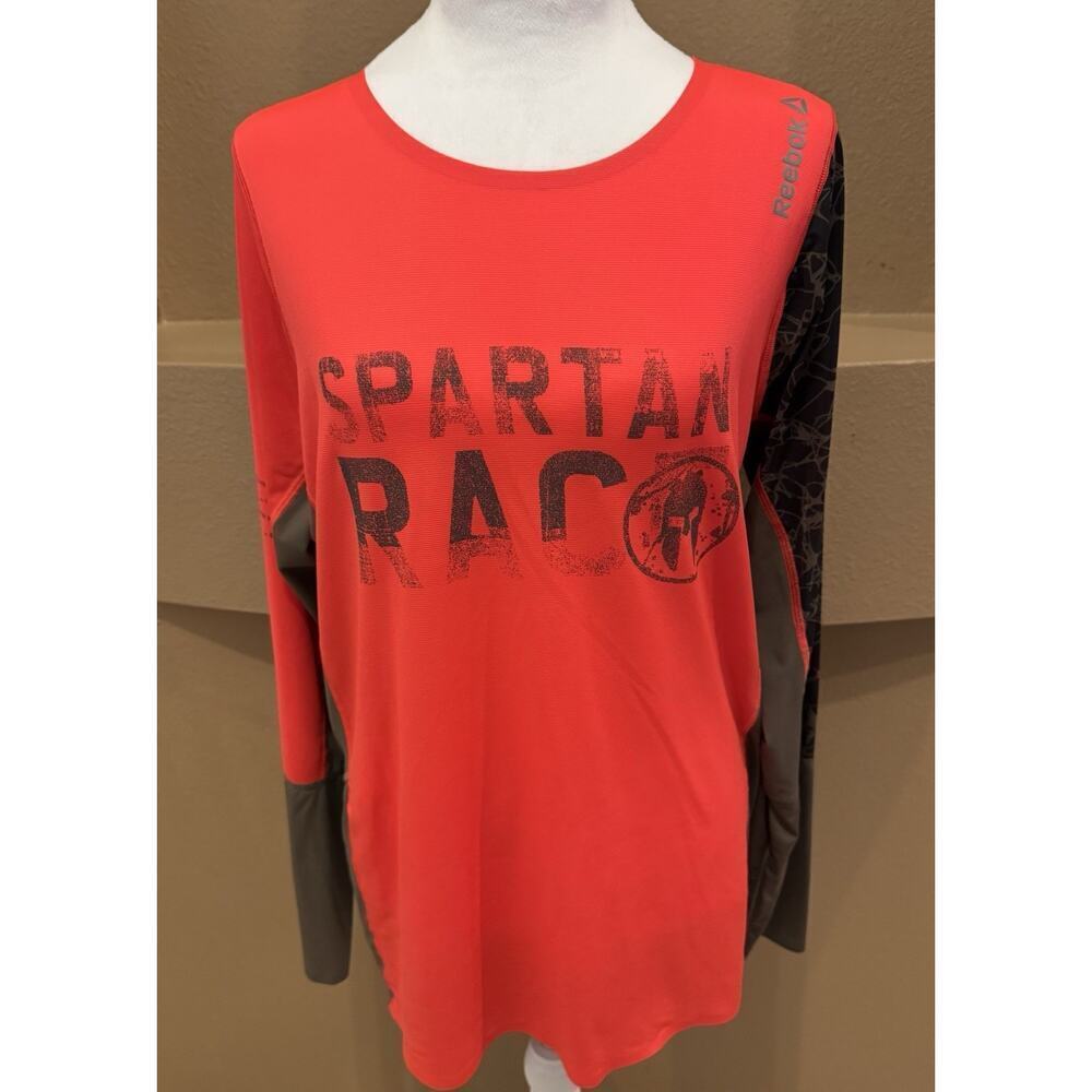 Womens Athletic Spartan Race Performance Top Black/Red Size XL